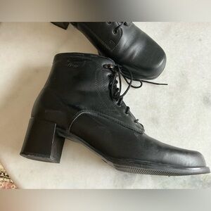 College by Naturalizer. Square toed lace up boots